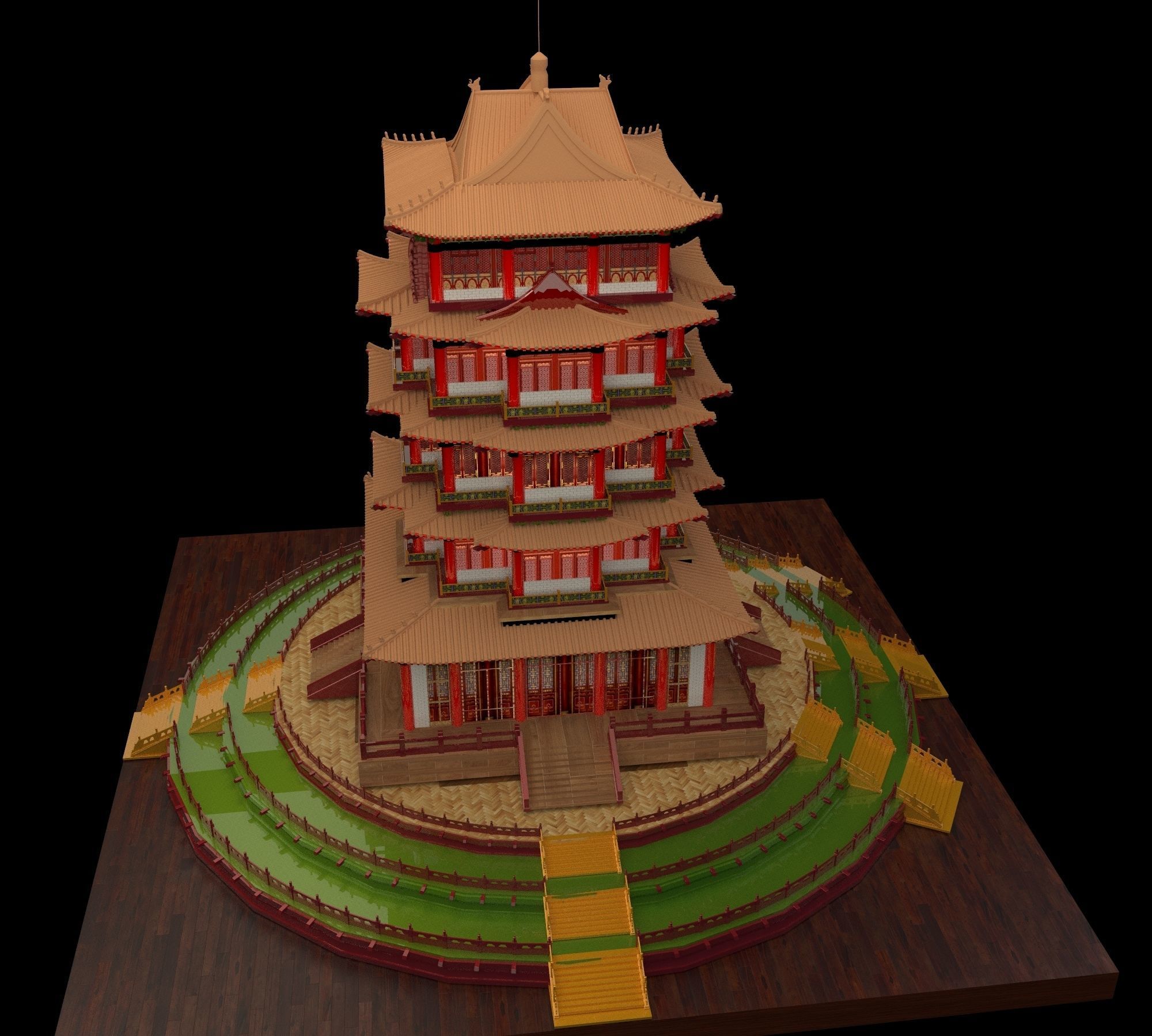 Chinese ancient  house   3D model_3