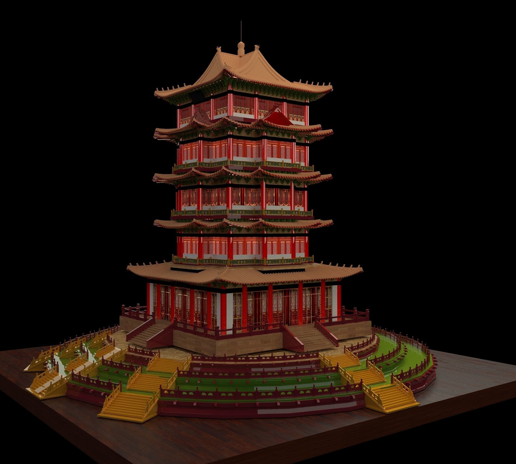 Chinese ancient  house   3D model_4