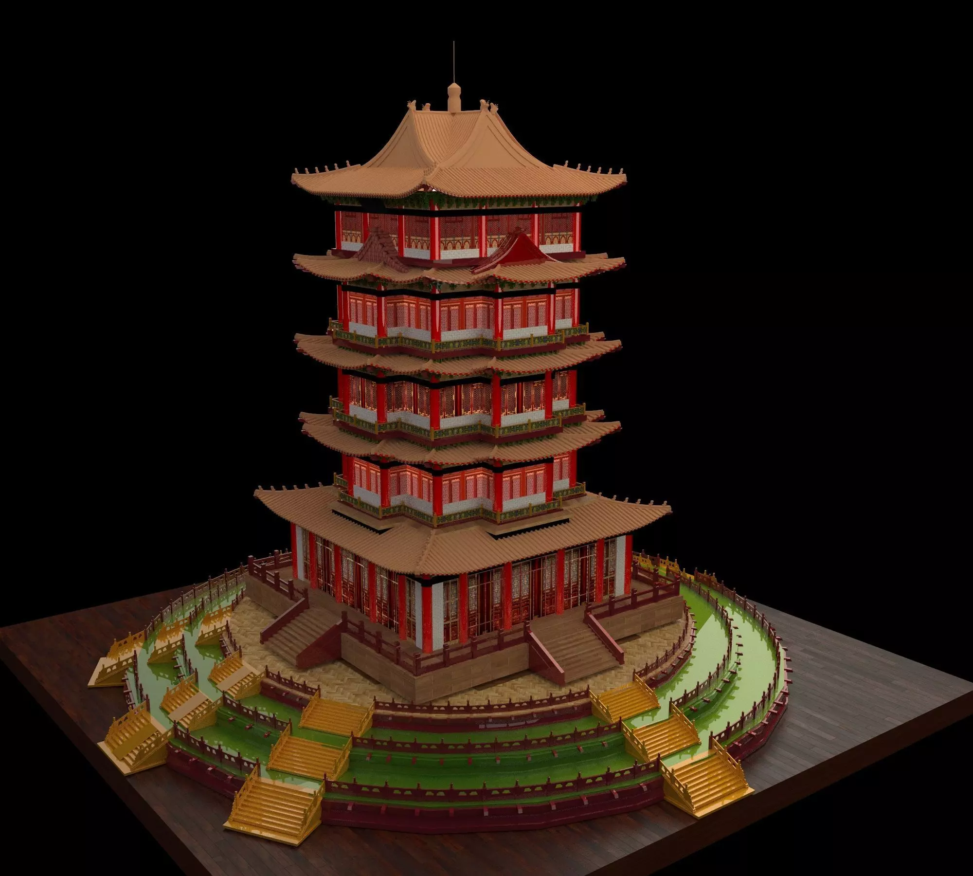 Chinese ancient  house   3D model_0