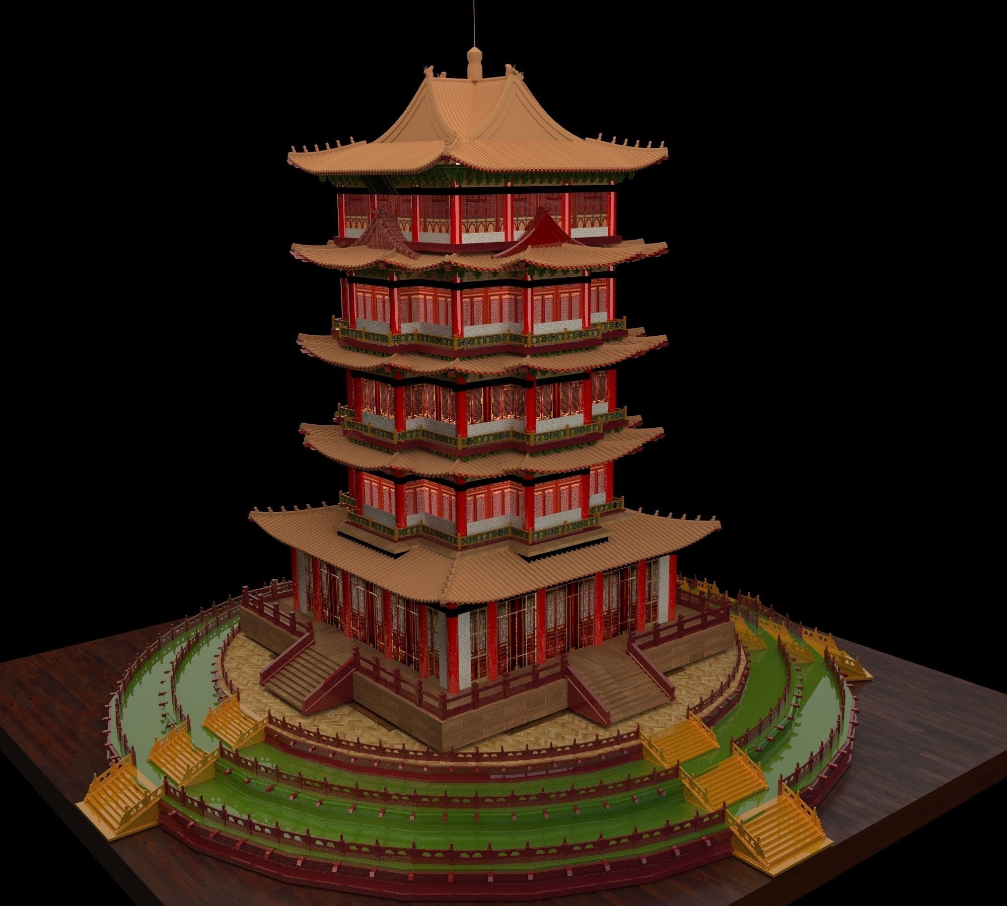 Chinese ancient  house   3D model_2