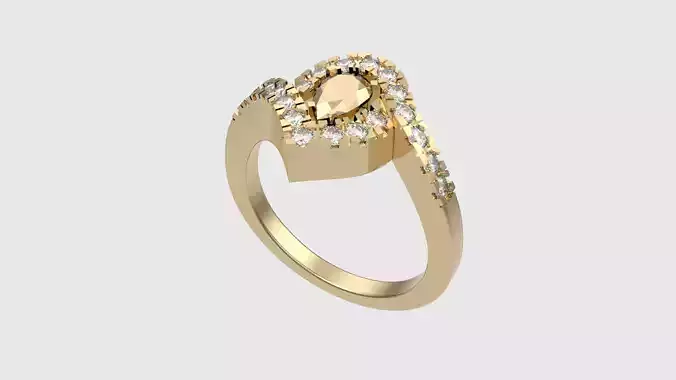 Luxury Marquise Diamond Ring JDBCo 3D print model