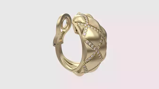 Crisscross Diamond Earrings JDBCo 3D print model