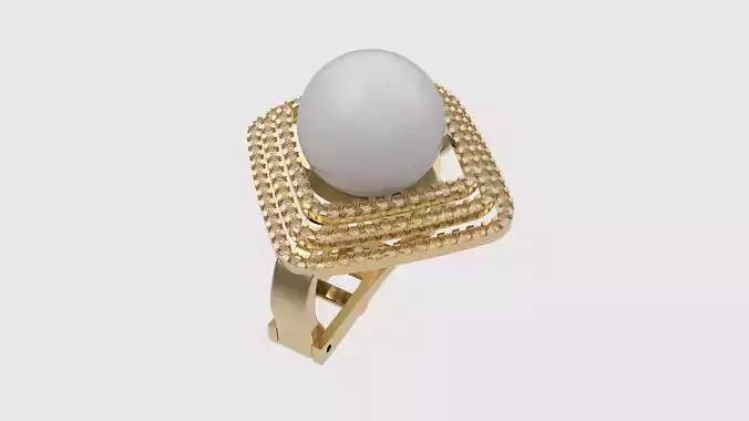 Contemporary Orb Earrings with Layered Design JDBCo 3D print model