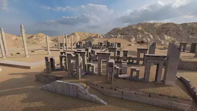 Historic city -Ancient City Persepolis 3D model
