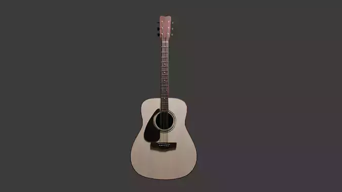 Acoustic guitar Yamaha F310 Low-poly 3D model