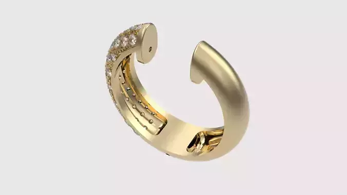 Modern Sculpted Hoop Earrings JDBCo 3D print model