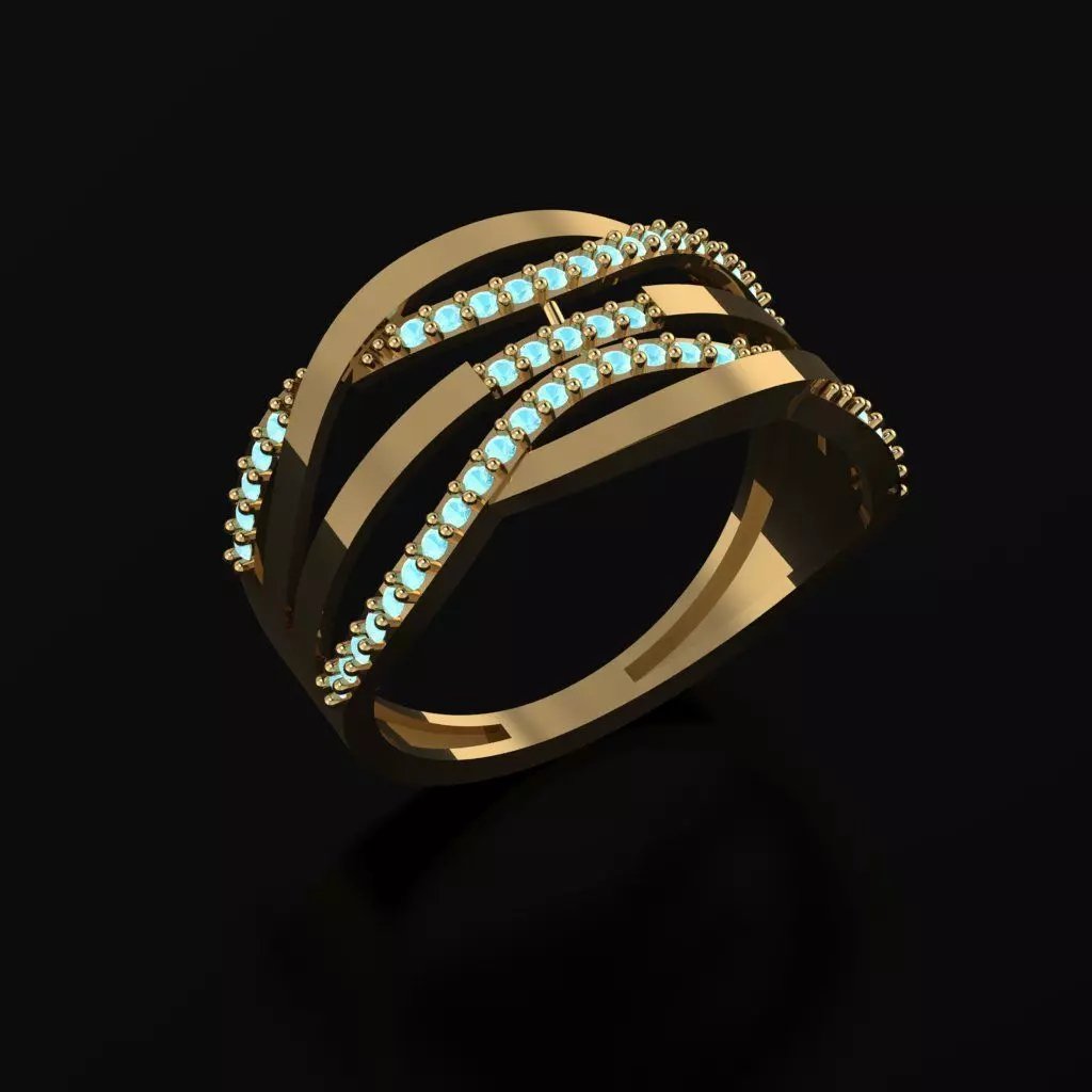 RING SIZE 18 NEW MODEL -GOLD PARK 3D print model