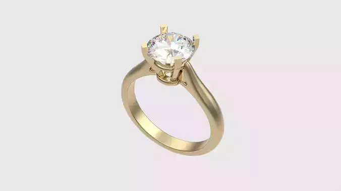 Classic Solitaire Engagement Ring JDBCo 3D print model