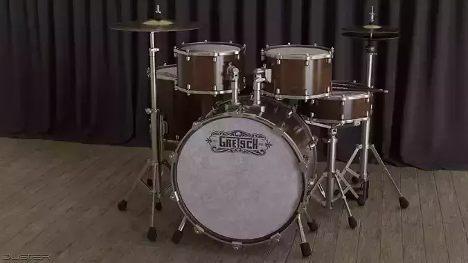 Percussion - Drum Set 3D model