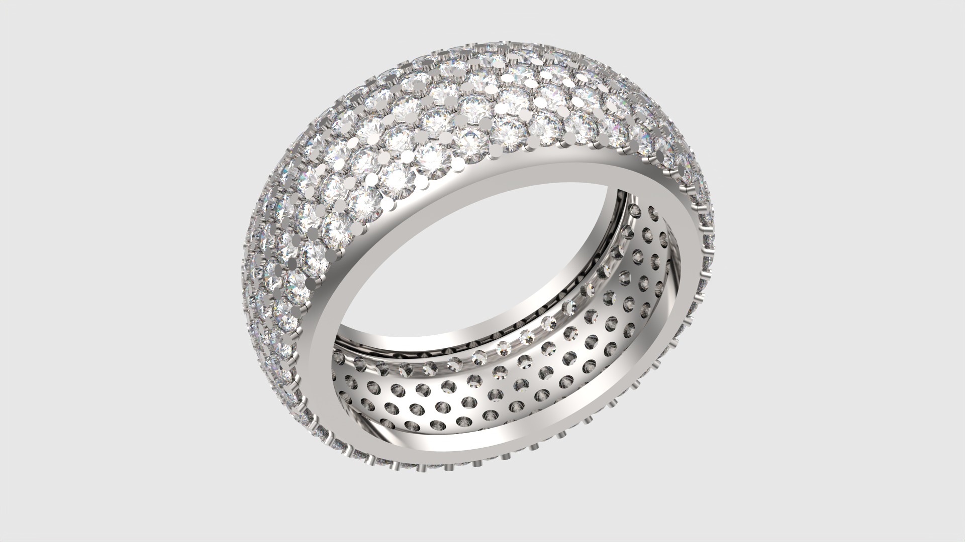 Sparkling Multi-Layered Pave Ring JDBCo 3D print model_20