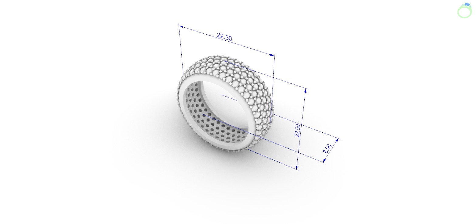 Sparkling Multi-Layered Pave Ring JDBCo 3D print model_1