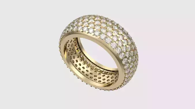 Sparkling Multi-Layered Pave Ring JDBCo 3D print model