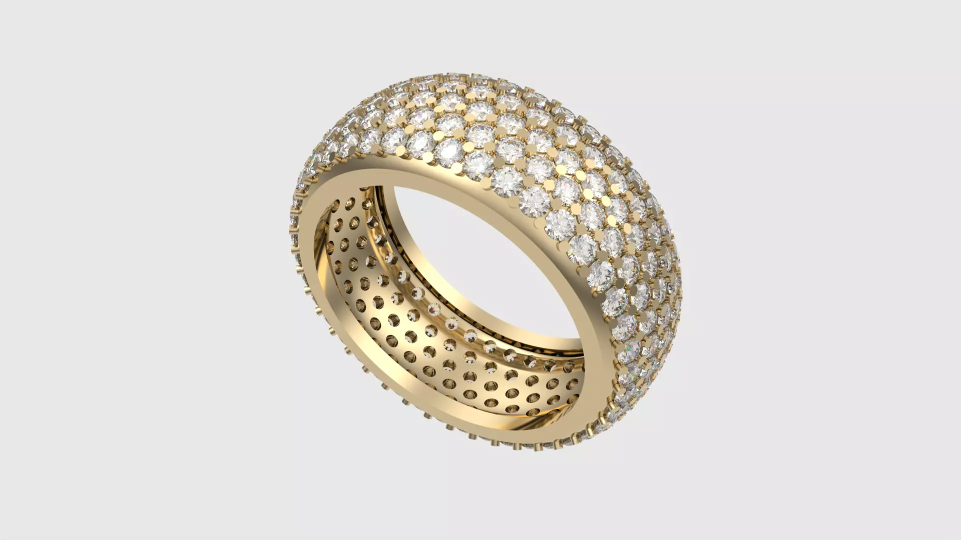 Sparkling Multi-Layered Pave Ring JDBCo 3D print model_0