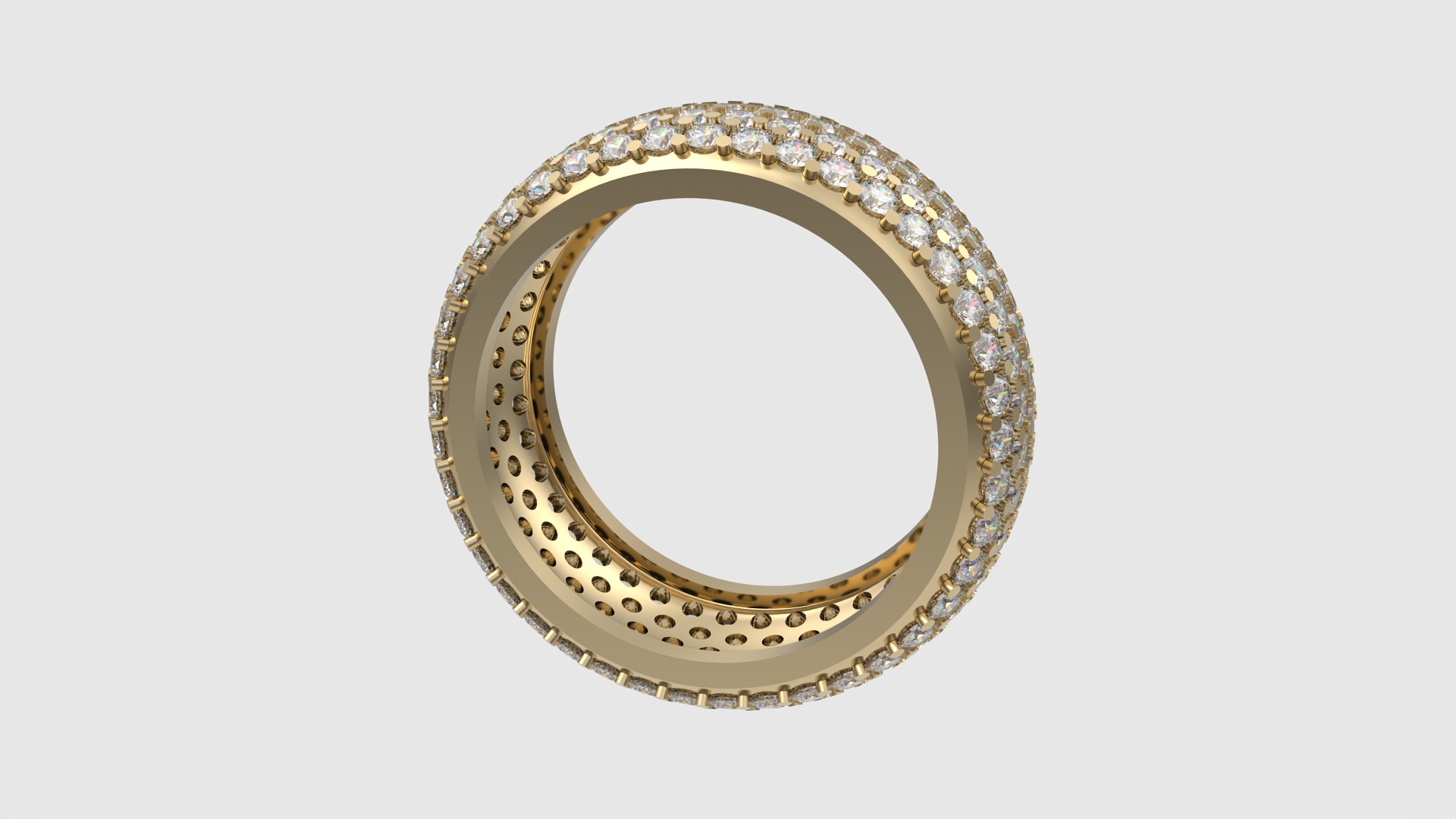 Sparkling Multi-Layered Pave Ring JDBCo 3D print model_12