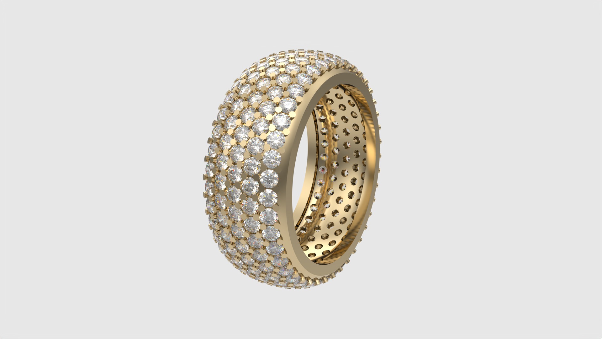 Sparkling Multi-Layered Pave Ring JDBCo 3D print model_16