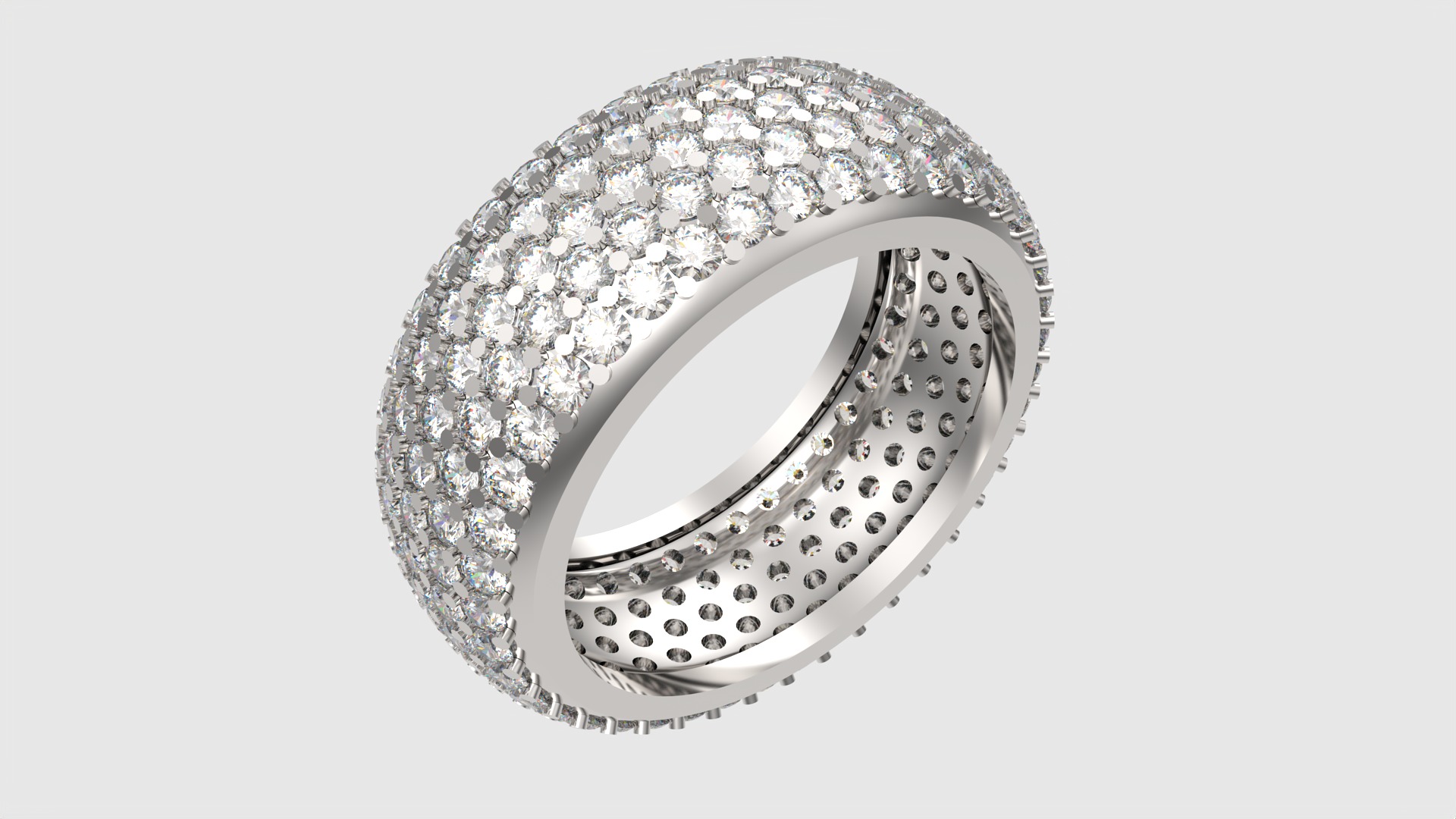 Sparkling Multi-Layered Pave Ring JDBCo 3D print model_21