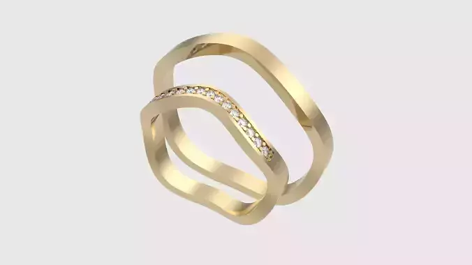Twisted Infinity Ring with Pave Accents JDBCo 3D print model
