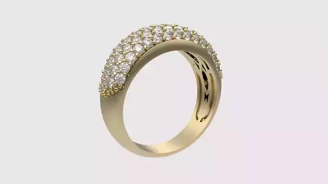 Luxurious Pave Set Wide Band Ring JDBCo 3D print model
