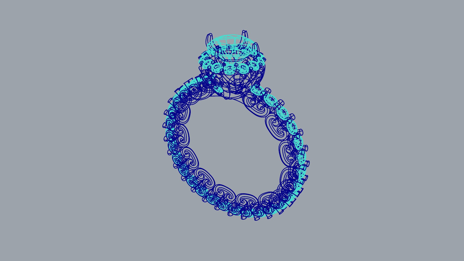 Ornate Filigree Engagement Ring JDBCo 3D print model_8