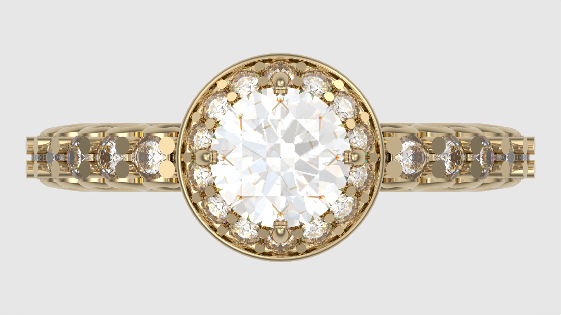 Ornate Filigree Engagement Ring JDBCo 3D print model_3