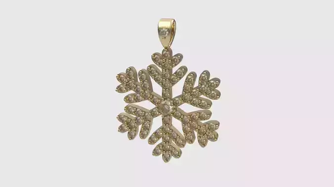 Snowflake-Inspired Crystal Pendant JDBCo 3D print model