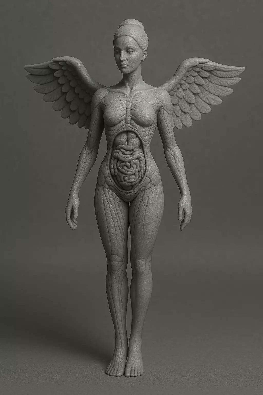 statue angel 3D print model_0