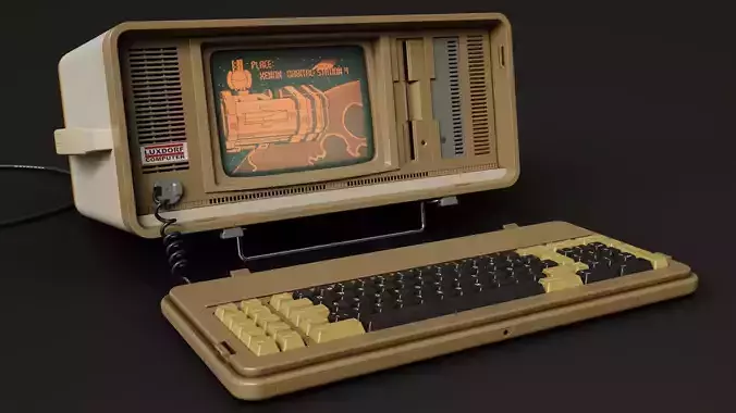 LUXDORF Retro Computer - Classic  Low-poly 3D model