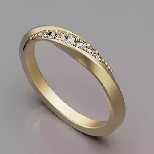 Lux ring silver gold jewelry printable 3D model