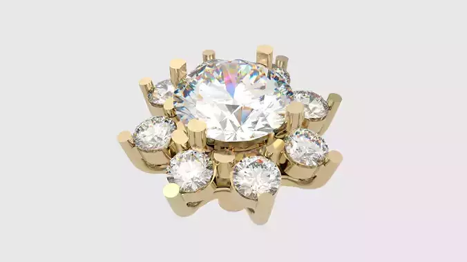 Radiant Cluster Earrings Design JDBCo 3D print model