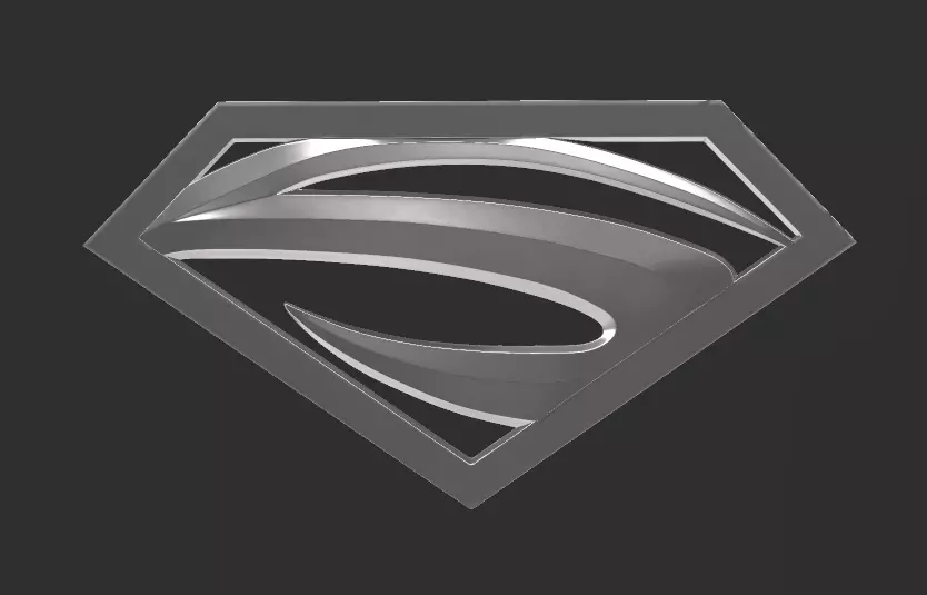 Tim Burton Superman Lives silver variant emblem 3D print model_0