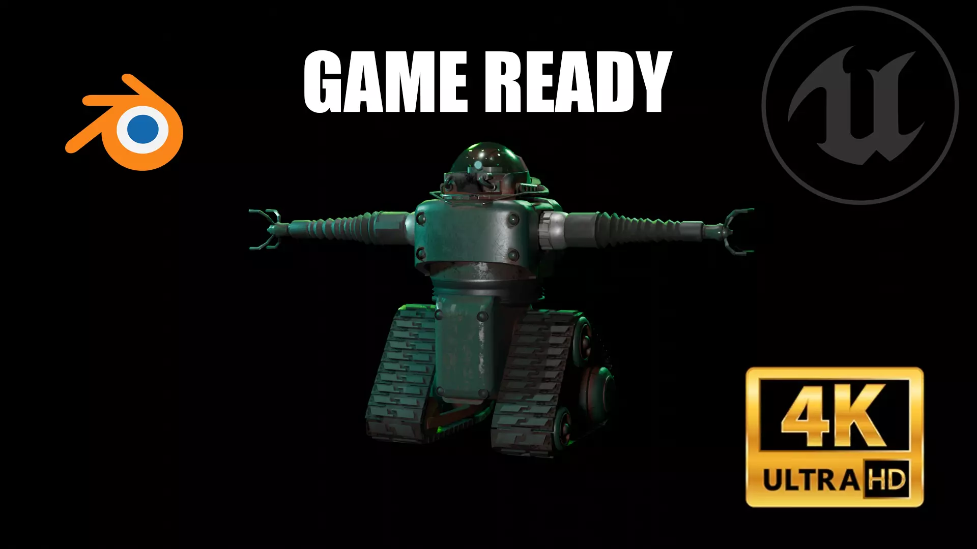 Robobrain FALLOUT 4K texture Low-poly 3D model_0