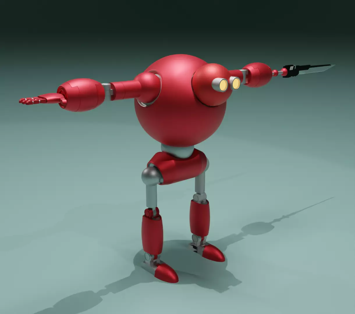 Combat game robot 3D model for game 3D model_0