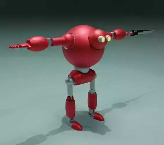 Combat game robot 3D model for game 3D model