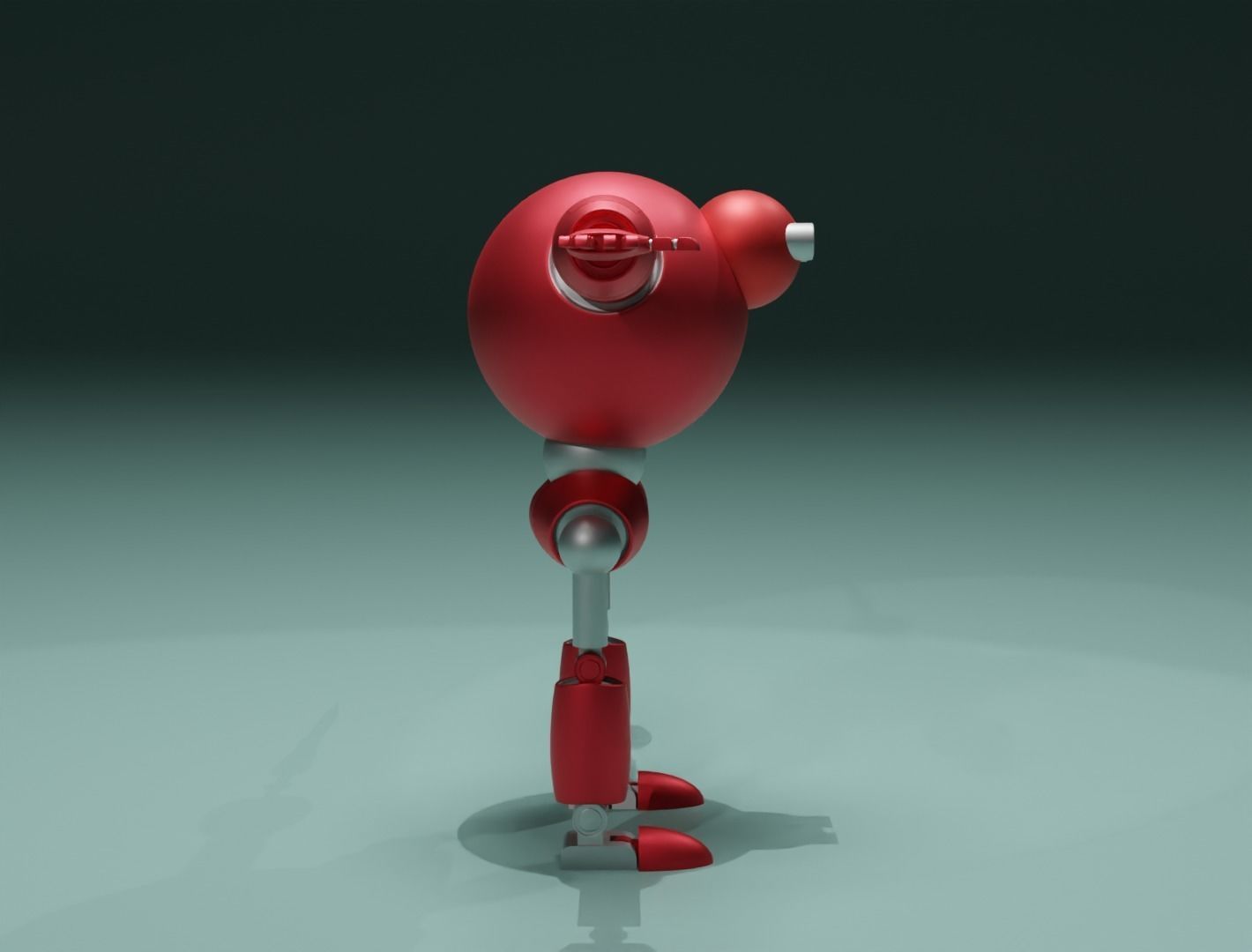 Combat game robot 3D model for game 3D model_3