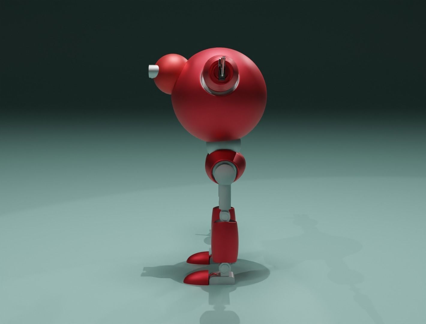 Combat game robot 3D model for game 3D model_4