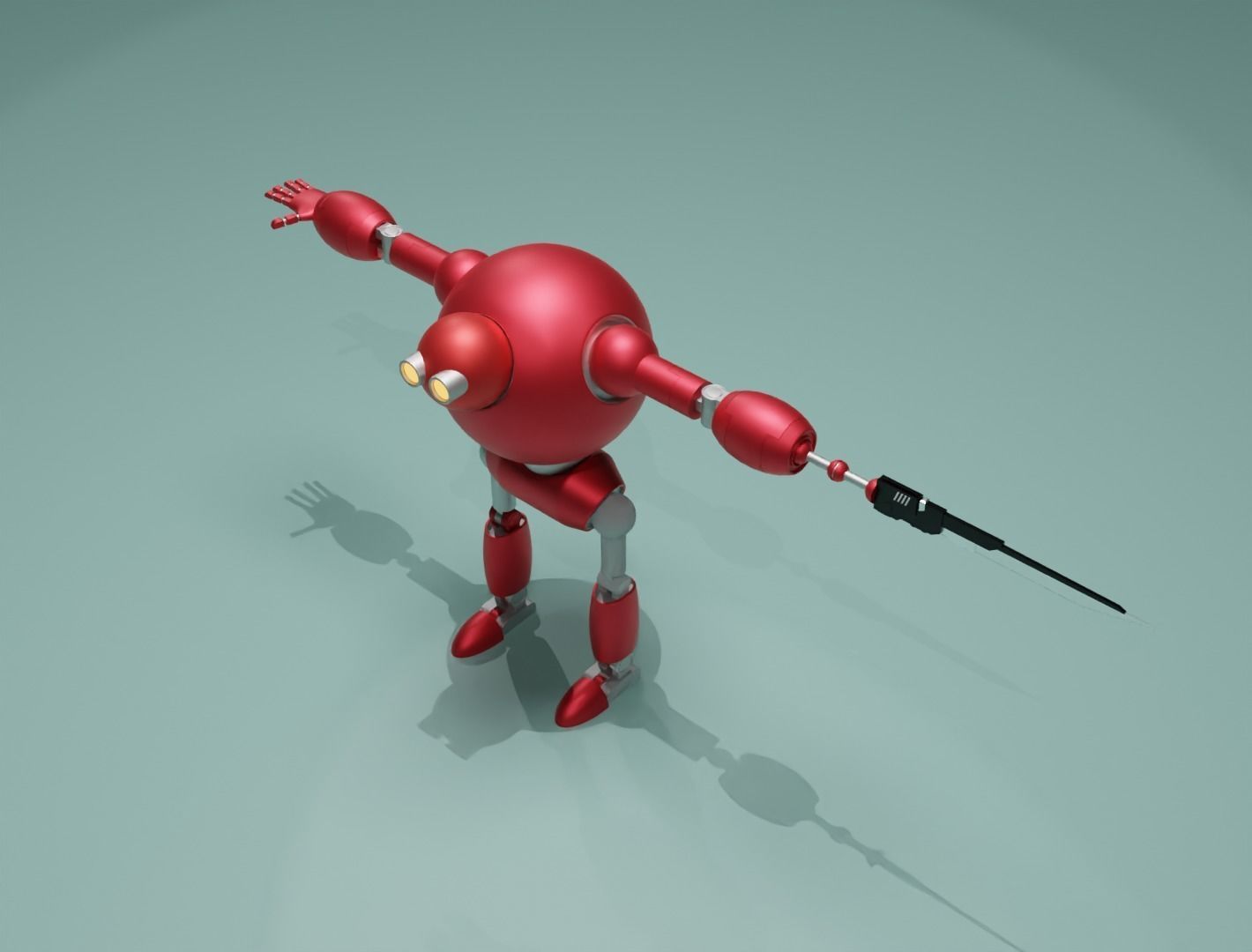 Combat game robot 3D model for game 3D model_8