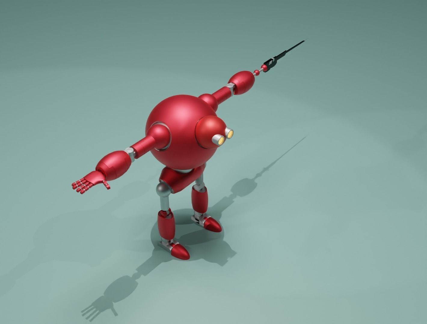 Combat game robot 3D model for game 3D model_7