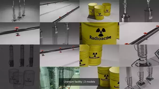 Uranium facility 3D Model Collection