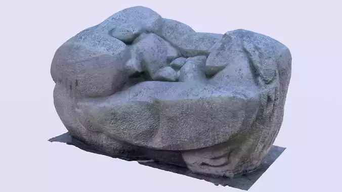 Stone statue scanned