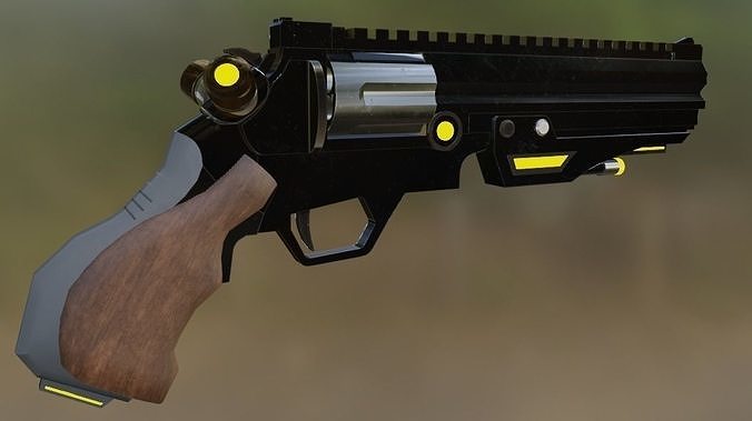 scifi revolver Free 3D model