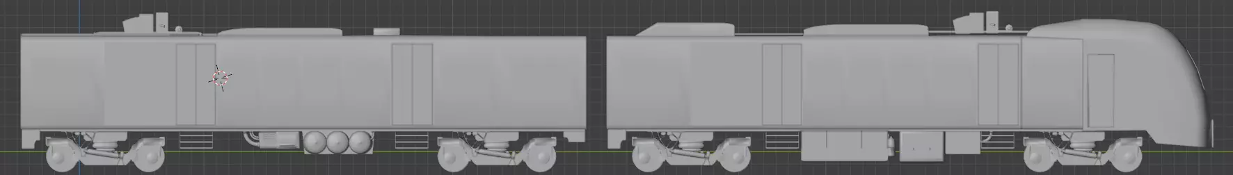 Electro train with interior 3D model