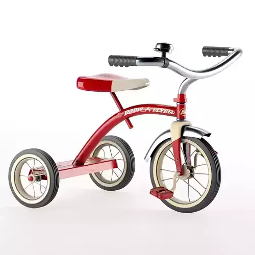 Radio Flyer Classic Red 10 tricycle 3D model