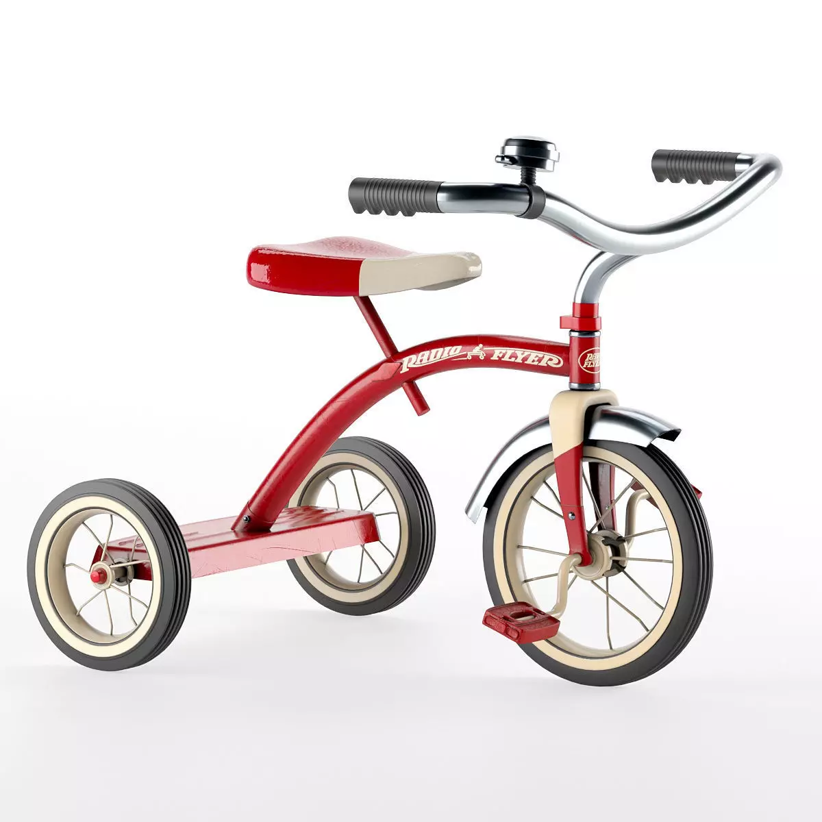 Radio Flyer Classic Red 10 tricycle 3D model_0