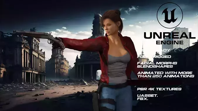 Zombie Hunter full rigged - game ready - animated