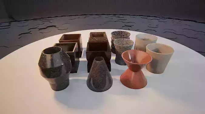 Variety of vases