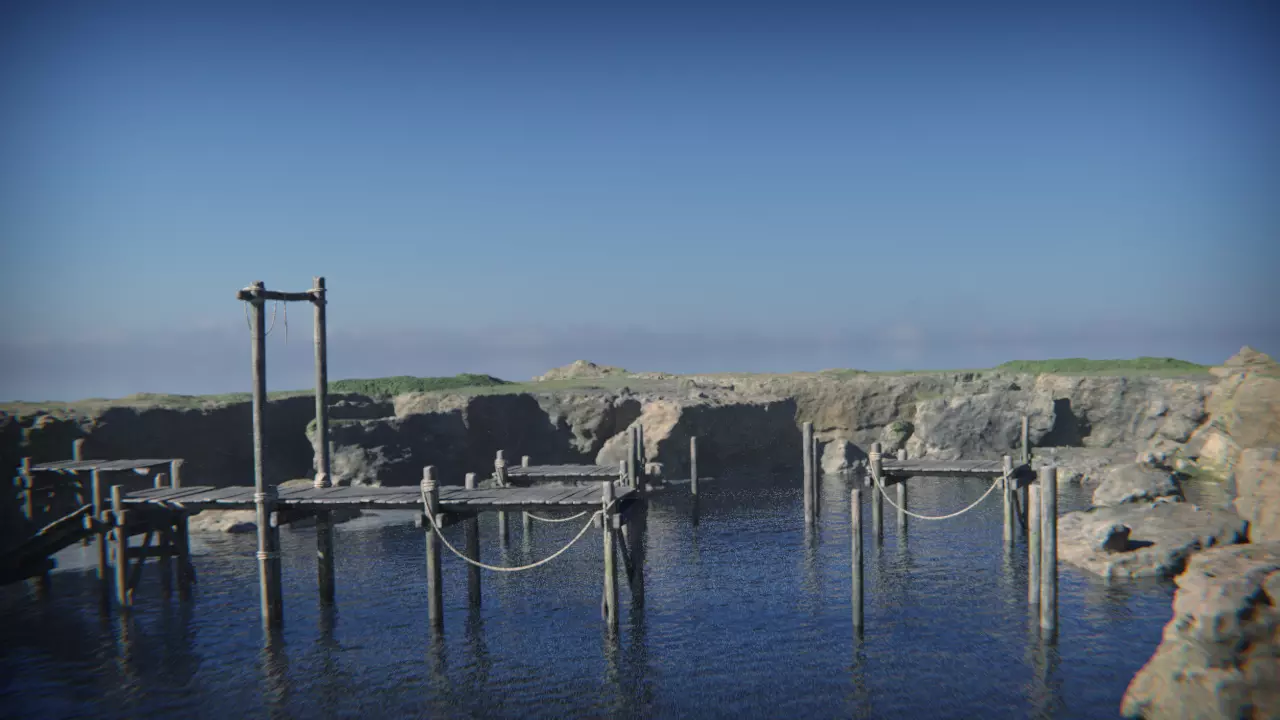 Coastal Scenery Free low-poly 3D model