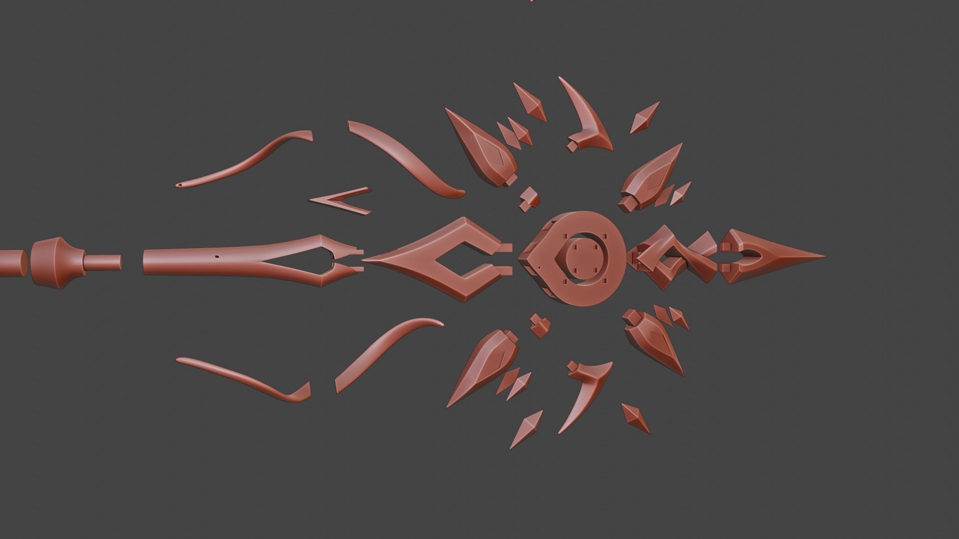 Arlecchino Spear -- Genshin Impact -- 3D Print Ready STL Files 3D print model_5
