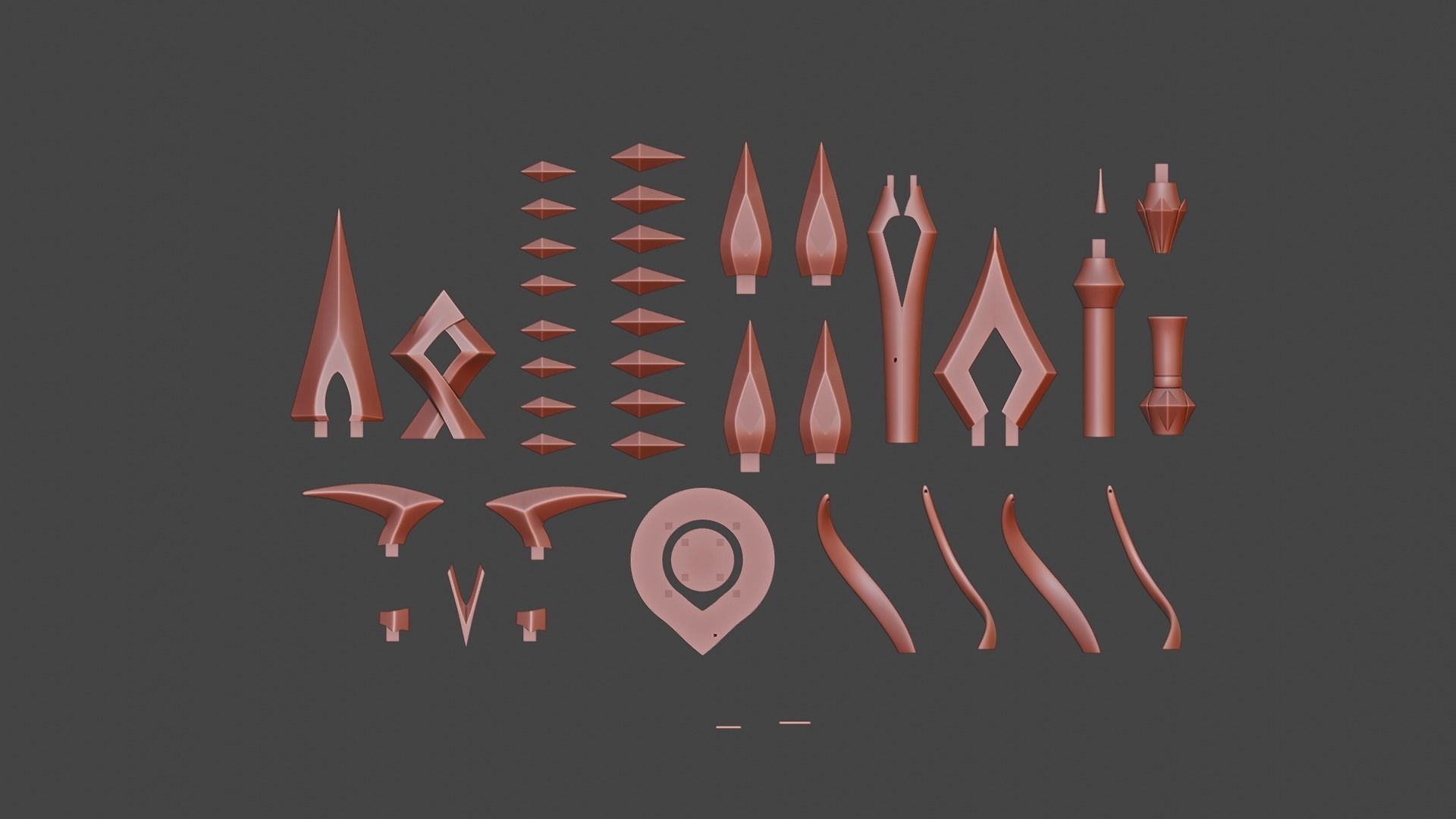 Arlecchino Spear -- Genshin Impact -- 3D Print Ready STL Files 3D print model_3