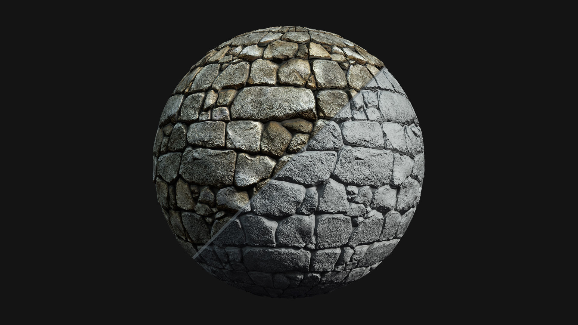 Medieval Stone Wall Material - PBR Texture_1