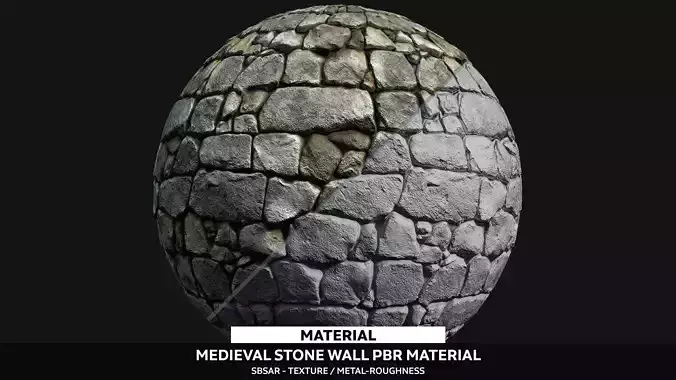 Medieval Stone Wall Material - PBR